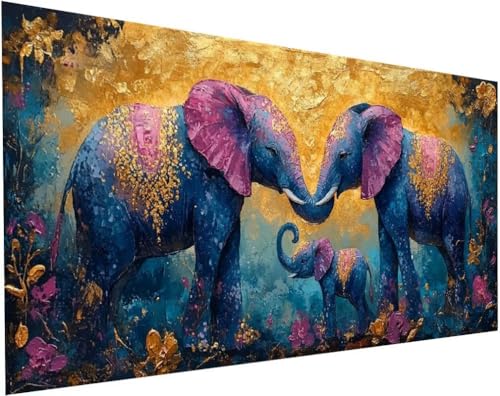 Diamond Painting Elefant Set für Erwachsene, Diamant Painting Bilder Tiere für Basteln Mädchen 8 Jahre Geschenke, 5D DIY Runder Daiments Malerei Stickerei Bilder Anfänger Zuhause Deko 110x50cm L-33 Diamond Painting Elefant Set für Erwachsene, Diamant Painting Bilder Tiere für Basteln Mädchen 8 Jahre Geschenke, 5D DIY Runder Daiments Malerei Stickerei Bilder Anfänger Zuhause Deko 110x50cm L-33 von Yuogyxog