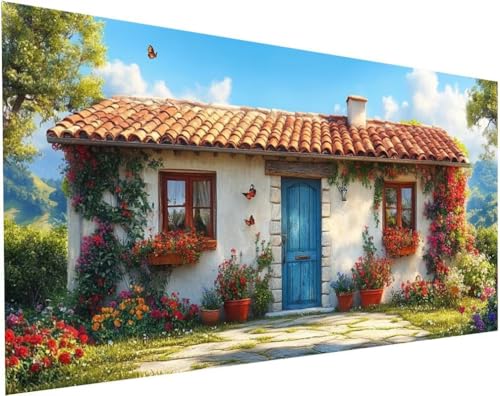 Diamond Painting Haus Set für Erwachsene, Diamant Painting Bilder Blumen für Basteln Mädchen 8 Jahre Geschenke, 5D DIY Runder Daiments Malerei Stickerei Bilder Anfänger für Zuhause Deko 180x90cm L-41 Diamond Painting Haus Set für Erwachsene, Diamant Painting Bilder Blumen für Basteln Mädchen 8 Jahre Geschenke, 5D DIY Runder Daiments Malerei Stickerei Bilder Anfänger für Zuhause Deko 180x90cm L-41 von Yuogyxog