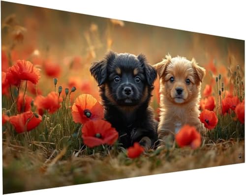 Diamond Painting Hund Set für Erwachsene, Diamant Painting Bilder Blumen für Basteln Mädchen 8 Jahre Geschenke, 5D DIY Runder Daiments Malerei Stickerei Bilder Anfänger für Zuhause Deko 80x40cm L-79 Diamond Painting Hund Set für Erwachsene, Diamant Painting Bilder Blumen für Basteln Mädchen 8 Jahre Geschenke, 5D DIY Runder Daiments Malerei Stickerei Bilder Anfänger für Zuhause Deko 80x40cm L-79 von Yuogyxog