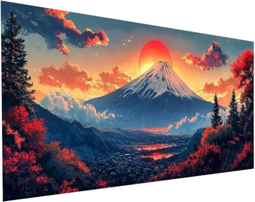 Diamond Painting Landschaft Set für Erwachsene, Diamant Painting Bilder Japan für Basteln Mädchen 8 Jahre Geschenke, 5D DIY Runder Daiments Malerei Stickerei Bilder Anfänger Zuhause Deko 100x50cm L-49 Diamond Painting Landschaft Set für Erwachsene, Diamant Painting Bilder Japan für Basteln Mädchen 8 Jahre Geschenke, 5D DIY Runder Daiments Malerei Stickerei Bilder Anfänger Zuhause Deko 100x50cm L-49 von Yuogyxog