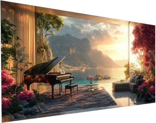 Diamond Painting Landschaft Set für Erwachsene, Diamant Painting Bilder Klavier für Basteln Mädchen 8 Jahre Geschenke, 5D DIY Runder Daiments Malerei Stickerei Bilder für Zuhause Deko 160x80cm L-45 Diamond Painting Landschaft Set für Erwachsene, Diamant Painting Bilder Klavier für Basteln Mädchen 8 Jahre Geschenke, 5D DIY Runder Daiments Malerei Stickerei Bilder für Zuhause Deko 160x80cm L-45 von Yuogyxog