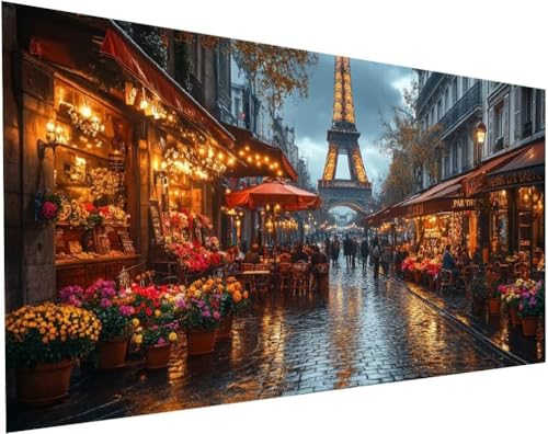 Diamond Painting Landschaft Set für Erwachsene, Diamant Painting Bilder Paris für Basteln Mädchen 8 Jahre Geschenke, 5D DIY Runder Daiments Malerei Stickerei Bilder für Zuhause Deko 200x100cm L-165 von Yuogyxog