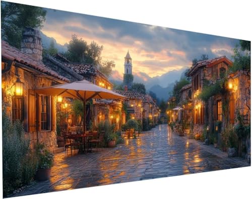 Diamond Painting Landschaft Set für Erwachsene, Diamant Painting Bilder Stadt für Basteln Mädchen 8 Jahre Geschenke, 5D DIY Runder Daiments Malerei Stickerei Bilder Anfänger Zuhause Deko 160x80cm L-43 Diamond Painting Landschaft Set für Erwachsene, Diamant Painting Bilder Stadt für Basteln Mädchen 8 Jahre Geschenke, 5D DIY Runder Daiments Malerei Stickerei Bilder Anfänger Zuhause Deko 160x80cm L-43 von Yuogyxog
