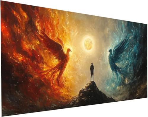 Diamond Painting Phönix Set für Erwachsene, Diamant Painting Bilder Fantasie für Basteln Mädchen 8 Jahre Geschenke, 5D DIY Runder Daiments Malerei Stickerei Bilder Anfänger Zuhause Deko 120x60cm L-61 Diamond Painting Phönix Set für Erwachsene, Diamant Painting Bilder Fantasie für Basteln Mädchen 8 Jahre Geschenke, 5D DIY Runder Daiments Malerei Stickerei Bilder Anfänger Zuhause Deko 120x60cm L-61 von Yuogyxog