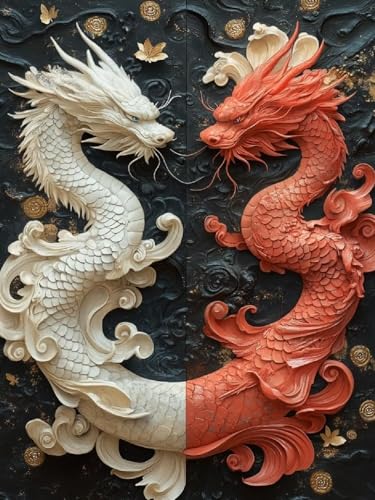 Drachen Diamond Painting Erwachsene Groß XXL 80x100cm, Diamond Painting Kinder ab 6 Jahre Tiere, 5D Cross Stitch Diamant Malerei Kreativ Set, DIY Diamanten Basteln Mädchen Geschenke Home Decor M-213 von Yuogyxog