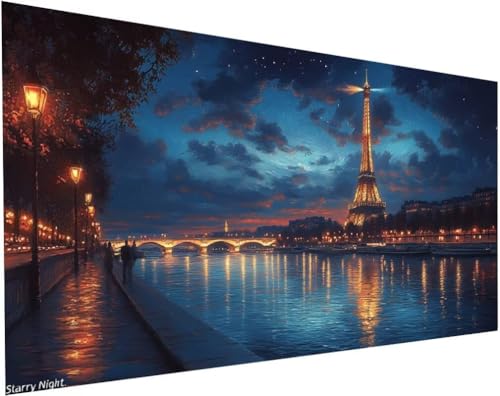 Eiffelturm Diamond Painting Erwachsene Groß XXL 140x70cm, Diamond Painting Kinder ab 10 Jahre Sternennacht, 5D Cross Stitch Diamant Malerei Kreativ Set, DIY Diamanten Basteln Mädchen Home Decor L-4 Eiffelturm Diamond Painting Erwachsene Groß XXL 140x70cm, Diamond Painting Kinder ab 10 Jahre Sternennacht, 5D Cross Stitch Diamant Malerei Kreativ Set, DIY Diamanten Basteln Mädchen Home Decor L-4 von Yuogyxog