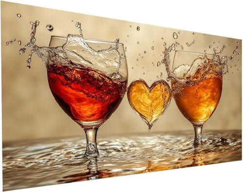 Glas Diamond Painting Erwachsene Groß XXL 120x60cm, Diamond Painting Kinder ab 10 Jahre Rotwein, 5D Cross Stitch Diamant Malerei Kreativ Set, DIY Diamanten Basteln Mädchen Geschenke Home Decor L-18 Glas Diamond Painting Erwachsene Groß XXL 120x60cm, Diamond Painting Kinder ab 10 Jahre Rotwein, 5D Cross Stitch Diamant Malerei Kreativ Set, DIY Diamanten Basteln Mädchen Geschenke Home Decor L-18 von Yuogyxog