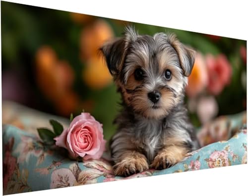 Hund Diamond Painting Erwachsene Groß XXL 160x80cm, Diamond Painting Kinder ab 10 Jahre Blumen, 5D Cross Stitch Diamant Malerei Kreativ Set, DIY Diamanten Basteln Mädchen Geschenke Home Decor L-80 Hund Diamond Painting Erwachsene Groß XXL 160x80cm, Diamond Painting Kinder ab 10 Jahre Blumen, 5D Cross Stitch Diamant Malerei Kreativ Set, DIY Diamanten Basteln Mädchen Geschenke Home Decor L-80 von Yuogyxog
