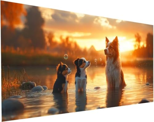 Hund Diamond Painting Erwachsene Groß XXL 200x100cm, Diamond Painting Kinder ab 10 Jahre Tiere, 5D Cross Stitch Diamant Malerei Kreativ Set, DIY Diamanten Basteln Mädchen Geschenke Home Decor L-76 Hund Diamond Painting Erwachsene Groß XXL 200x100cm, Diamond Painting Kinder ab 10 Jahre Tiere, 5D Cross Stitch Diamant Malerei Kreativ Set, DIY Diamanten Basteln Mädchen Geschenke Home Decor L-76 von Yuogyxog