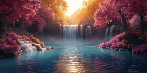 Landschaft Diamond Painting Erwachsene Groß XXL 100x50cm, Diamond Painting Kinder ab 10 Jahre Wasserfall, 5D Cross Stitch Diamant Malerei Kreativ Set, DIY Diamanten Basteln Mädchen Home Decor L-184 Landschaft Diamond Painting Erwachsene Groß XXL 100x50cm, Diamond Painting Kinder ab 10 Jahre Wasserfall, 5D Cross Stitch Diamant Malerei Kreativ Set, DIY Diamanten Basteln Mädchen Home Decor L-184 von Yuogyxog