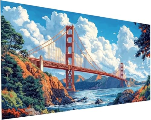 Landschaft Diamond Painting Erwachsene Groß XXL 200x100cm, Diamond Painting Kinder ab 10 Jahre Brücke, 5D Full Cross Stitch Diamant Malerei Kreativ Set, DIY Diamanten Basteln Mädchen Home Decor L-48 Landschaft Diamond Painting Erwachsene Groß XXL 200x100cm, Diamond Painting Kinder ab 10 Jahre Brücke, 5D Full Cross Stitch Diamant Malerei Kreativ Set, DIY Diamanten Basteln Mädchen Home Decor L-48 von Yuogyxog