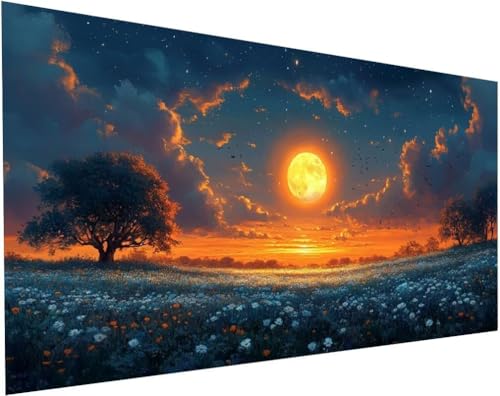 Landschaft Diamond Painting Erwachsene Groß XXL 90x40cm, Diamond Painting Kinder ab 10 Jahre Mond, 5D Cross Stitch Diamant Malerei Kreativ Set, DIY Diamanten Basteln Mädchen Geschenke Home Decor L-58 Landschaft Diamond Painting Erwachsene Groß XXL 90x40cm, Diamond Painting Kinder ab 10 Jahre Mond, 5D Cross Stitch Diamant Malerei Kreativ Set, DIY Diamanten Basteln Mädchen Geschenke Home Decor L-58 von Yuogyxog