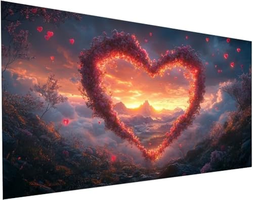 Liebe Diamond Painting Erwachsene Groß XXL 160x80cm, Diamond Painting Kinder ab 10 Jahre Blumen, 5D Cross Stitch Diamant Malerei Kreativ Set, DIY Diamanten Basteln Mädchen Geschenke Home Decor L-8 Liebe Diamond Painting Erwachsene Groß XXL 160x80cm, Diamond Painting Kinder ab 10 Jahre Blumen, 5D Cross Stitch Diamant Malerei Kreativ Set, DIY Diamanten Basteln Mädchen Geschenke Home Decor L-8 von Yuogyxog