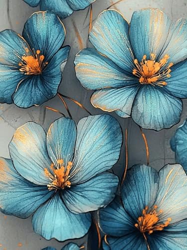 Malen Nach Zahlen Blumen Malen Nach Zahlen Erwachsene Blume, DIY Painting by Numbers Set für Kinder Anfänger, Mit 3 Pinsel Fein und Hochwertige Acrylfarbe, Home Deko Geschenke 100x130cm YH-343 von Yuogyxog
