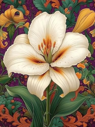 Malen Nach Zahlen Blumen Malen Nach Zahlen Erwachsene Blume, DIY Painting by Numbers Set für Kinder Anfänger, Mit 3 Pinsel und Hochwertige Acrylfarbe (Ohne Rahmen), Home Deko Geschenke 85x110cm YH-313 von Yuogyxog