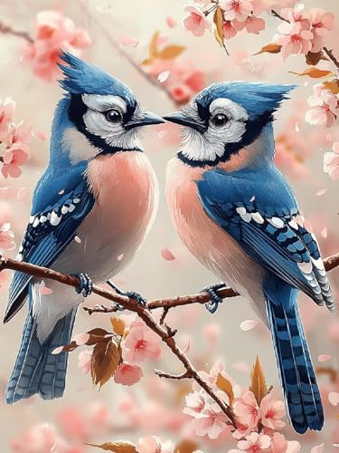 Malen Nach Zahlen Vogel Malen Nach Zahlen Kinder Tier ab 9 Jahre Mädchen, DIY Handgemalt Ölgemälde Kit, Paint by Numbers Mit 3 Pinsel und Senior Acrylfarbe, Hobby Erwachsene Kreativ 35x45cm YH-328 von Yuogyxog