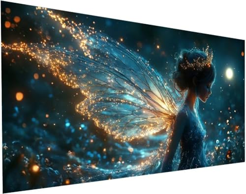 Prinzessin Diamond Painting Erwachsene Groß XXL 140x70cm, Diamond Painting Kinder ab 10 Jahre Schmetterling, 5D Cross Stitch Diamant Malerei Kreativ Set, DIY Diamanten Basteln Mädchen Home Decor L-72 Prinzessin Diamond Painting Erwachsene Groß XXL 140x70cm, Diamond Painting Kinder ab 10 Jahre Schmetterling, 5D Cross Stitch Diamant Malerei Kreativ Set, DIY Diamanten Basteln Mädchen Home Decor L-72 von Yuogyxog