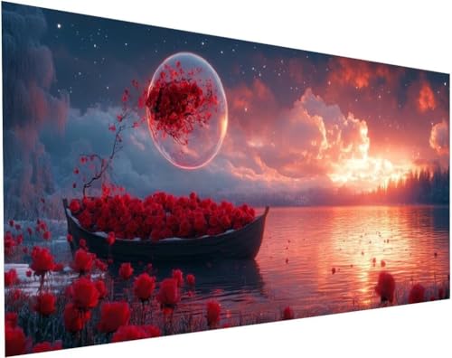 Schiffchen Diamond Painting Erwachsene Groß XXL 200x100cm, Diamond Painting Kinder ab 10 Jahre Blumen, 5D Full Cross Stitch Diamant Malerei Kreativ Set, DIY Diamanten Basteln Mädchen Home Decor L-26 Schiffchen Diamond Painting Erwachsene Groß XXL 200x100cm, Diamond Painting Kinder ab 10 Jahre Blumen, 5D Full Cross Stitch Diamant Malerei Kreativ Set, DIY Diamanten Basteln Mädchen Home Decor L-26 von Yuogyxog