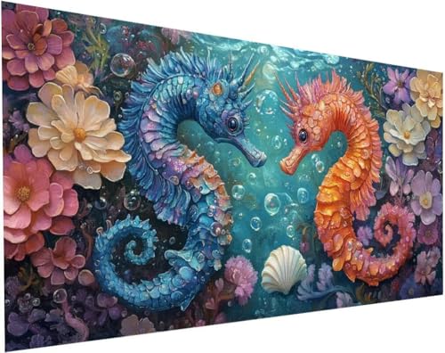 SeeHorse Diamond Painting Erwachsene Groß XXL 80x40cm, Diamond Painting Kinder ab 10 Jahre Blumen, 5D Cross Stitch Diamant Malerei Kreativ Set, DIY Diamanten Basteln Mädchen Geschenke Home Decor L-86 SeeHorse Diamond Painting Erwachsene Groß XXL 80x40cm, Diamond Painting Kinder ab 10 Jahre Blumen, 5D Cross Stitch Diamant Malerei Kreativ Set, DIY Diamanten Basteln Mädchen Geschenke Home Decor L-86 von Yuogyxog