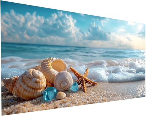Shell Diamond Painting Erwachsene Groß XXL 200x100cm, Diamond Painting Kinder ab 10 Jahre Strand, 5D Cross Stitch Diamant Malerei Kreativ Set, DIY Diamanten Basteln Mädchen Geschenke Home Decor L-16 Shell Diamond Painting Erwachsene Groß XXL 200x100cm, Diamond Painting Kinder ab 10 Jahre Strand, 5D Cross Stitch Diamant Malerei Kreativ Set, DIY Diamanten Basteln Mädchen Geschenke Home Decor L-16 von Yuogyxog