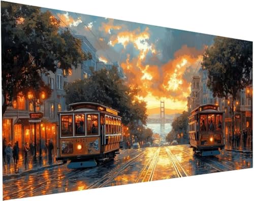 Stadt Diamond Painting Erwachsene Groß XXL 100x50cm, Diamond Painting Kinder ab 10 Jahre Straße, 5D Cross Stitch Diamant Malerei Kreativ Set, DIY Diamanten Basteln Mädchen Geschenke Home Decor L-22 Stadt Diamond Painting Erwachsene Groß XXL 100x50cm, Diamond Painting Kinder ab 10 Jahre Straße, 5D Cross Stitch Diamant Malerei Kreativ Set, DIY Diamanten Basteln Mädchen Geschenke Home Decor L-22 von Yuogyxog