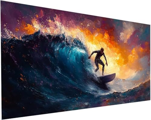 Surfen Diamond Painting Erwachsene Groß XXL 140x70cm, Diamond Painting Kinder ab 10 Jahre Bewegung, 5D Cross Stitch Diamant Malerei Kreativ Set, DIY Diamanten Basteln Mädchen Geschenke Home Decor L-24 Surfen Diamond Painting Erwachsene Groß XXL 140x70cm, Diamond Painting Kinder ab 10 Jahre Bewegung, 5D Cross Stitch Diamant Malerei Kreativ Set, DIY Diamanten Basteln Mädchen Geschenke Home Decor L-24 von Yuogyxog