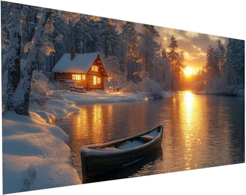 Winter Diamond Painting Erwachsene Groß XXL 180x90cm, Diamond Painting Kinder ab 10 Jahre Landschaft, 5D Full Cross Stitch Diamant Malerei Kreativ Set, DIY Diamanten Basteln Mädchen Home Decor L-38 Winter Diamond Painting Erwachsene Groß XXL 180x90cm, Diamond Painting Kinder ab 10 Jahre Landschaft, 5D Full Cross Stitch Diamant Malerei Kreativ Set, DIY Diamanten Basteln Mädchen Home Decor L-38 von Yuogyxog