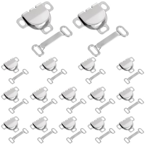 16 Set Hosenhaken, Silber Hosenverschluss Haken Metall und Ösen, Haken und Ösen zum Annähen für Kleidung, Diy-Nähen, Hose, Rock von Yuomeaz