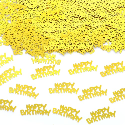 Gold Happy Birthday Konfetti Geburtstag Konfetti für Tisch Gold Glitzer Geburtstag Party Dekorationen für Männer Frauen Babyparty Dekorationen Gold Happy Birthday Konfetti Geburtstag Konfetti für Tisch Gold Glitzer Geburtstag Party Dekorationen für Männer Frauen Babyparty Dekorationen von Yuomeaz