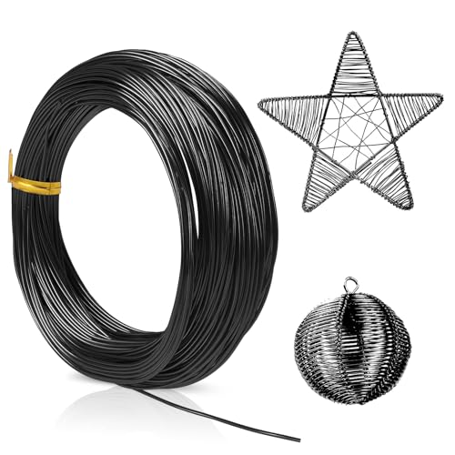 Schwarz Basteldraht 1mm X 30m, Handgefertigter Draht zum Basteln aus Aluminium, Schmuckdraht für Schmuckherstellung, Diy, Bastelarbeiten Schwarz Basteldraht 1mm X 30m, Handgefertigter Draht zum Basteln aus Aluminium, Schmuckdraht für Schmuckherstellung, Diy, Bastelarbeiten von Yuomeaz