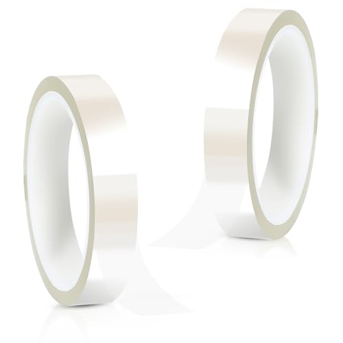 Yuomeaz 2 Rollen Hitzebeständiges Klebeband, 20mm × 33m Kapton Tape Transparent, Sublimation Klebeband Hitzebeständig für Diy Handwerk, Elektronische Leiterplatten von Yuomeaz