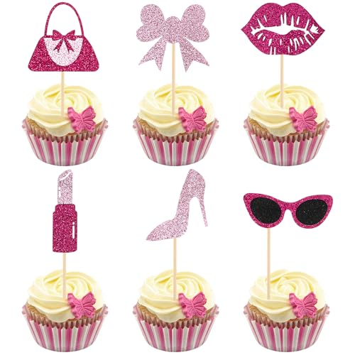 Yuomeaz 24 Stück Prinzessinnen-Cupcake-Topper, glitzernde Cupcake-Picks, Kuchendekorationen für Hochzeit, Geburtstag, Partyzubehör Yuomeaz 24 Stück Prinzessinnen-Cupcake-Topper, glitzernde Cupcake-Picks, Kuchendekorationen für Hochzeit, Geburtstag, Partyzubehör von Yuomeaz