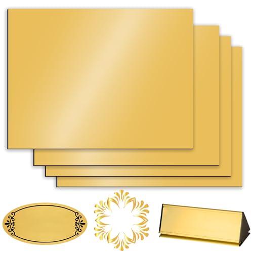 Yuragim ABS Kunststoffplatte 30x20 cm, 4 Stück Lasergravur Rohlinge, Laser Gravur Platte, Lasergravur Kunststoffplatte 3mm Gravurplatten Laser Rohlinge zum Gravieren Gemälde DIY Basteln Schneiden von Yuragim