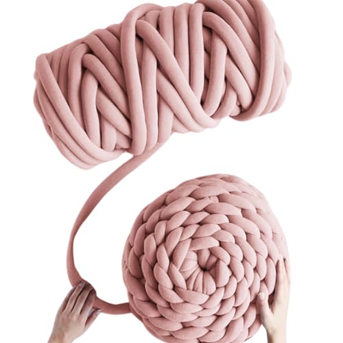 Yuragim Dicke Wolle zum Handstricken, 500g Länge 25M Sperrige Armstricken Wolle Chunky Yarn Wolle zum Häkeln Dickes Garn Hochzeit DIY Basteln, Dicke Wolle zum Häkeln für Decke von Yuragim