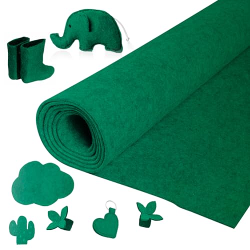 Yuragim Filzrolle Filzstoff, Filz Meterware 30cmx250cmx3mm Filz Stoff Bastelfilz Dekofilz Taschenfilz Filzmatte für DIY Aufbewahrungstasche Filzunterlage Patchwork Nähen Basteln Weihnachten Deko(Grün) Yuragim Filzrolle Filzstoff, Filz Meterware 30cmx250cmx3mm Filz Stoff Bastelfilz Dekofilz Taschenfilz Filzmatte für DIY Aufbewahrungstasche Filzunterlage Patchwork Nähen Basteln Weihnachten Deko(Grün) von Yuragim