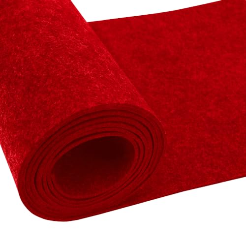 Yuragim Filz Meterware 30cmx250cmx3mm Filzstoff Basteln Ostern Kinder, Filzrolle Filzmatten Filz Rot Bastelfilz Filzunterlage Polyester Felt Fabric für DIY Handwerk Patchwork Nähen Manual Dekoration Yuragim Filz Meterware 30cmx250cmx3mm Filzstoff Basteln Ostern Kinder, Filzrolle Filzmatten Filz Rot Bastelfilz Filzunterlage Polyester Felt Fabric für DIY Handwerk Patchwork Nähen Manual Dekoration von Yuragim