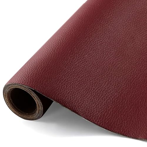 Yuragim Kunstleder Meterware,Wasserdicht Kunstleder Gekörnt Lederimitat Texturiert Lederstoff Meterware 200x140cm, für Stuhl Bank Sessel Sofa Sitzbezug Bezugstoff, Polsterstoff, Möbelstoff, Rot Yuragim Kunstleder Meterware,Wasserdicht Kunstleder Gekörnt Lederimitat Texturiert Lederstoff Meterware 200x140cm, für Stuhl Bank Sessel Sofa Sitzbezug Bezugstoff, Polsterstoff, Möbelstoff, Rot von Yuragim