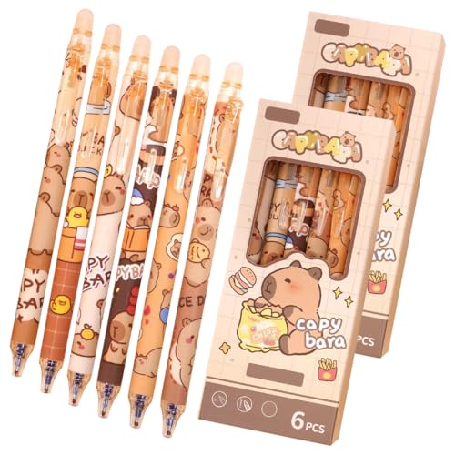 Yuragim Radierbarer Kugelschreiber, 12 Stück Capybara Tintenroller Radierbar, Radierbare Stifte für Schulanfänger, Radierbarer Kugelschreiber Stifte Set, Geschenke zur Einschulung für Mädchen Jungen Yuragim Radierbarer Kugelschreiber, 12 Stück Capybara Tintenroller Radierbar, Radierbare Stifte für Schulanfänger, Radierbarer Kugelschreiber Stifte Set, Geschenke zur Einschulung für Mädchen Jungen von Yuragim