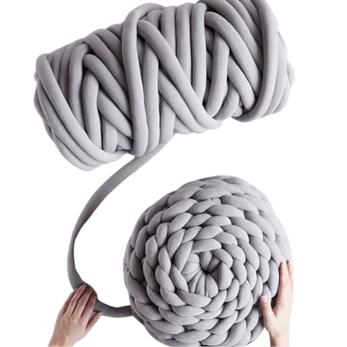 Yuragim Dicke Wolle zum Häkeln, Chunky Yarn, 500g Länge ca 25M Sperrige Armstricken Dicke Wolle Hochzeit DIY Basteln Deko Grob Gestrickte Kuscheldecke für Anfänger Decke von Yuragim
