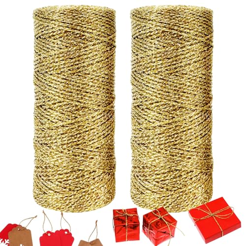Yuraigm 100M Metallic Schnur, 2 Rolle Metallic Kordel 1 MM Bindfaden, Goldschnur DIY Bastelschnur, Craft Cord, Goldfaden Verpackungsschnur für Geschenkpapier Dekoration Basteln Handwerk Yuraigm 100M Metallic Schnur, 2 Rolle Metallic Kordel 1 MM Bindfaden, Goldschnur DIY Bastelschnur, Craft Cord, Goldfaden Verpackungsschnur für Geschenkpapier Dekoration Basteln Handwerk von Yuragim