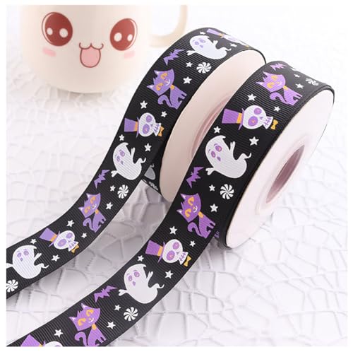 1 Rolle Halloween-Grosgrain-Dekoband Halloween-Geschenkband Grosgrain-Band für DIY, Halloween-Dekoration, Halloween-Geschenkverpackung, 22 Meter 1 Rolle Halloween-Grosgrain-Dekoband Halloween-Geschenkband Grosgrain-Band für DIY, Halloween-Dekoration, Halloween-Geschenkverpackung, 22 Meter von Yurosiay