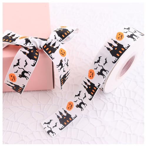 1 Rolle Halloween-Grosgrain-Dekoband Halloween-Geschenkband Grosgrain-Band für DIY, Halloween-Dekoration, Halloween-Geschenkverpackung, 45 Meter 1 Rolle Halloween-Grosgrain-Dekoband Halloween-Geschenkband Grosgrain-Band für DIY, Halloween-Dekoration, Halloween-Geschenkverpackung, 45 Meter von Yurosiay