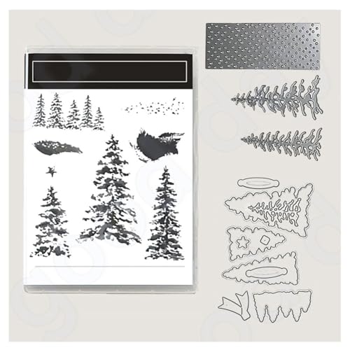 Metall Schneiden Sterben und Stempel Set - Stanzschablonen Weihnachten Stanzformen Silikon Klar Silikonstempel DIY Scrapbooking Kunsthandwerk Stanzen Kartenherstellungszubehör 7# Metall Schneiden Sterben und Stempel Set - Stanzschablonen Weihnachten Stanzformen Silikon Klar Silikonstempel DIY Scrapbooking Kunsthandwerk Stanzen Kartenherstellungszubehör 7# von Yurosiay