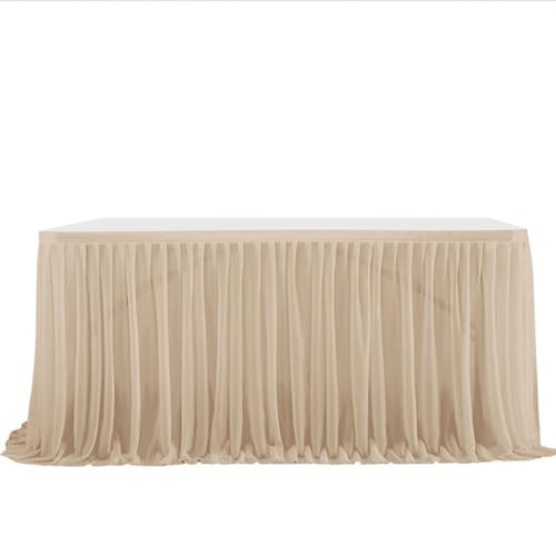 Tischröcke aus Perle Chiffon Hochzeit Party Dekorativer Tüll Tischrock Tutu Tischrock Candy Tisch Tischdecke Tüll für Geburtstag Deko Mädchen Jungen von Yurosiay