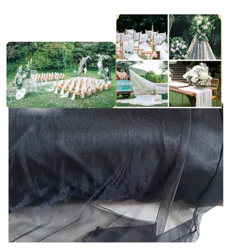 Tüllstoff Tüll Meterware 15M×160cm Durchsichtig Zart Tüllband Dekostoff Tüll Stoffe Netzstoff Hochzeit Vorhang Hochzeitsbogen Freihanddeko Zeremonie Party Deko Kleid Crafts GeschenkSchwarz Tüllstoff Tüll Meterware 15M×160cm Durchsichtig Zart Tüllband Dekostoff Tüll Stoffe Netzstoff Hochzeit Vorhang Hochzeitsbogen Freihanddeko Zeremonie Party Deko Kleid Crafts GeschenkSchwarz von Yurosiay