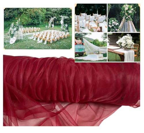 Tüllstoff Tüll Meterware 5M×160cm Durchsichtig Zart Tüllband Dekostoff Tüll Stoffe Netzstoff Hochzeit Vorhang Hochzeitsbogen Freihanddeko Zeremonie Party Deko Kleid Crafts GeschenkBurgunderrot Tüllstoff Tüll Meterware 5M×160cm Durchsichtig Zart Tüllband Dekostoff Tüll Stoffe Netzstoff Hochzeit Vorhang Hochzeitsbogen Freihanddeko Zeremonie Party Deko Kleid Crafts GeschenkBurgunderrot von Yurosiay