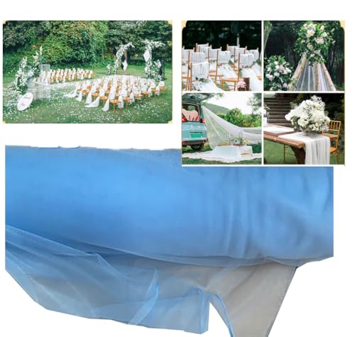 Tüllstoff Tüll Meterware 8M×160cm Durchsichtig Zart Tüllband Dekostoff Tüll Stoffe Netzstoff Hochzeit Vorhang Hochzeitsbogen Freihanddeko Zeremonie Party Deko Kleid Crafts GeschenkBlau Tüllstoff Tüll Meterware 8M×160cm Durchsichtig Zart Tüllband Dekostoff Tüll Stoffe Netzstoff Hochzeit Vorhang Hochzeitsbogen Freihanddeko Zeremonie Party Deko Kleid Crafts GeschenkBlau von Yurosiay