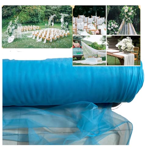Tüllstoff Tüll Meterware 8M×160cm Durchsichtig Zart Tüllband Dekostoff Tüll Stoffe Netzstoff Hochzeit Vorhang Hochzeitsbogen Freihanddeko Zeremonie Party Deko Kleid Crafts GeschenkSeeblau Tüllstoff Tüll Meterware 8M×160cm Durchsichtig Zart Tüllband Dekostoff Tüll Stoffe Netzstoff Hochzeit Vorhang Hochzeitsbogen Freihanddeko Zeremonie Party Deko Kleid Crafts GeschenkSeeblau von Yurosiay