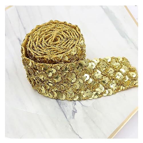 Yurosiay 1 Yard Paillettenborte 3.5cm Breite Glitzer Pailletten Spitzenborte Glänzendes Geflochten Spitzenband Pailletten Dekoband Pailletten Spitze Paillettenband zum Aufnähen Handwerk Gold Yurosiay 1 Yard Paillettenborte 3.5cm Breite Glitzer Pailletten Spitzenborte Glänzendes Geflochten Spitzenband Pailletten Dekoband Pailletten Spitze Paillettenband zum Aufnähen Handwerk Gold von Yurosiay