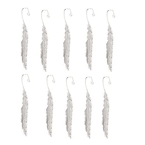 Yurosiay 10 Stück Federn Lesezeichen Rohling Metall Vintage Feder Form Lesezeichen Zubehör DIY Feder Anhänge Mit Loch Federn Metall Basteln für Lesezeichen Schmuckherstellung Silber Yurosiay 10 Stück Federn Lesezeichen Rohling Metall Vintage Feder Form Lesezeichen Zubehör DIY Feder Anhänge Mit Loch Federn Metall Basteln für Lesezeichen Schmuckherstellung Silber von Yurosiay